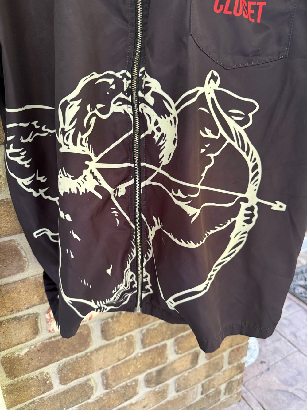 Men's Black Zip-Front Short Sleeve Jacket / shirt size large - Picture 4 of 13
